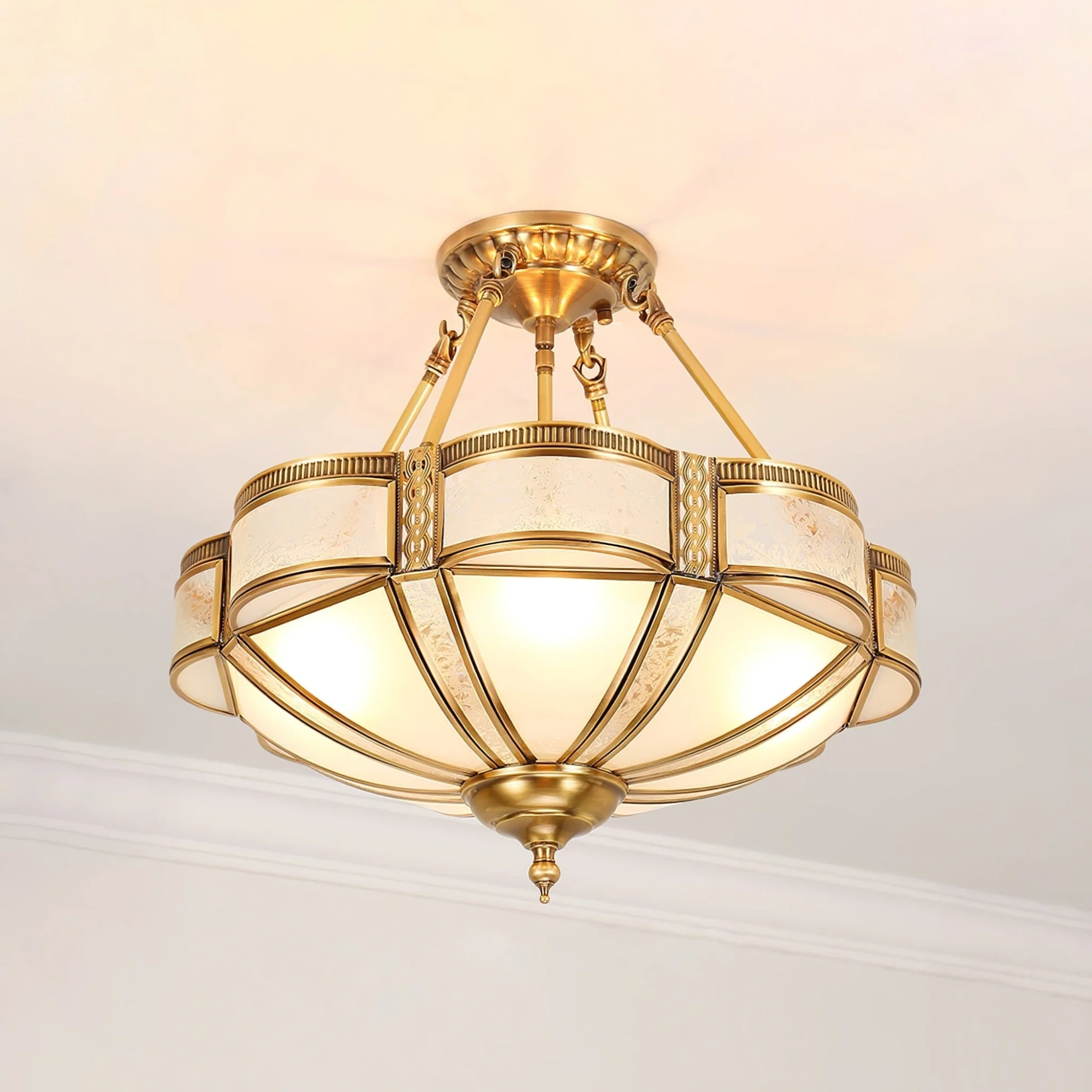Потолочный светильник Floral Brass - модель B ∅60см x 17см, латунь