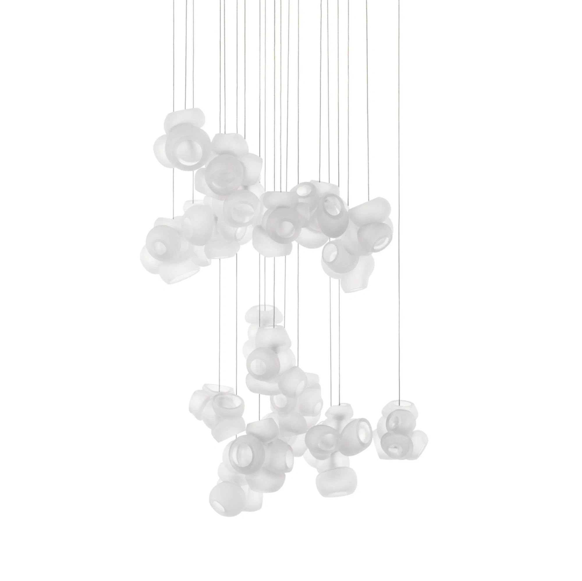 Подвесной светильник Bubbles Cluster - 20 подвесов ∅76см x 250см, белый, холодный свет