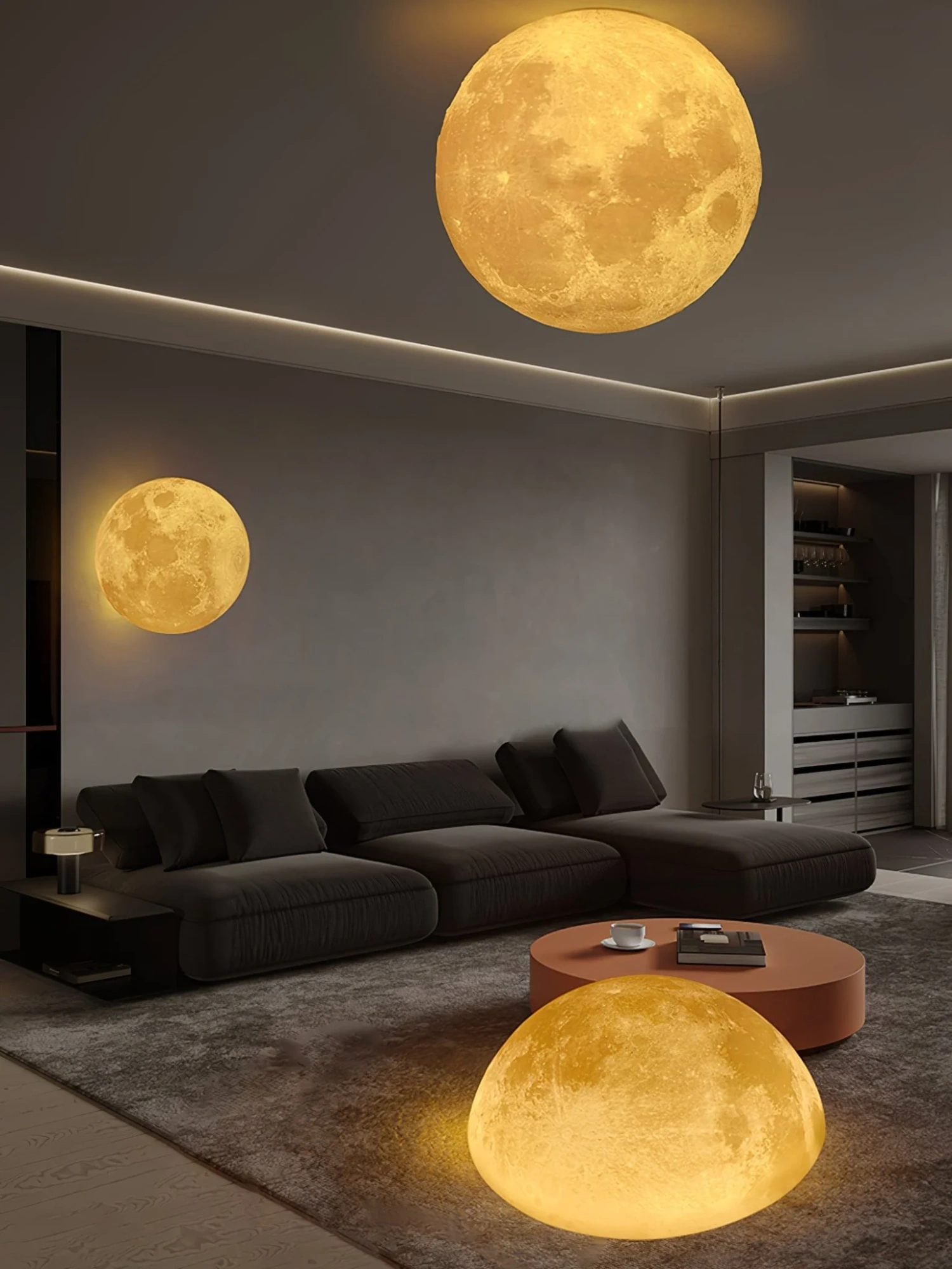 Настенный светильник Moon 3D - модель A ∅30см x 30см
