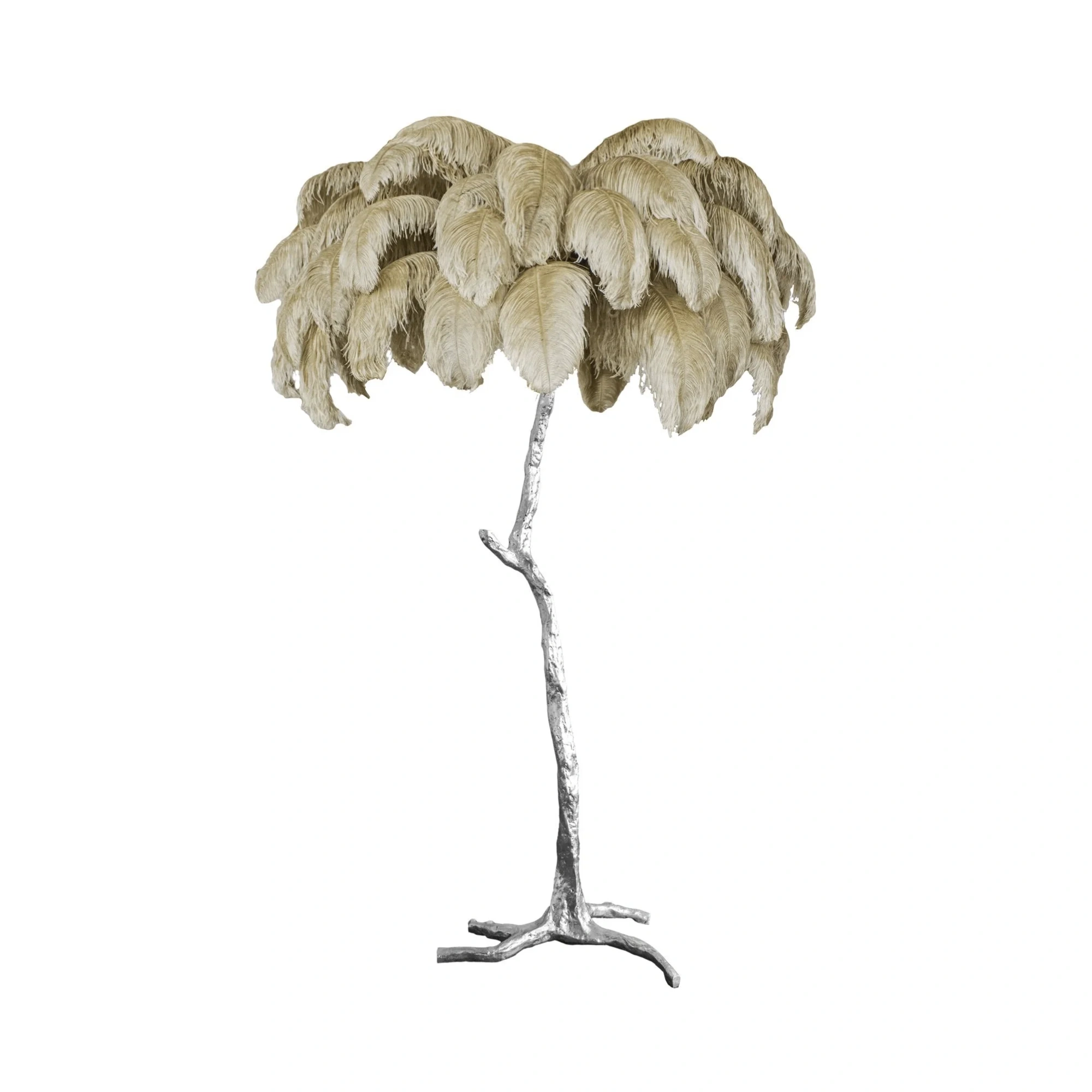 Торшер Ostrich Feather Brass - серебряный, золотой